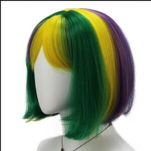 Mardi Gras Wig - 12” Bob NWT